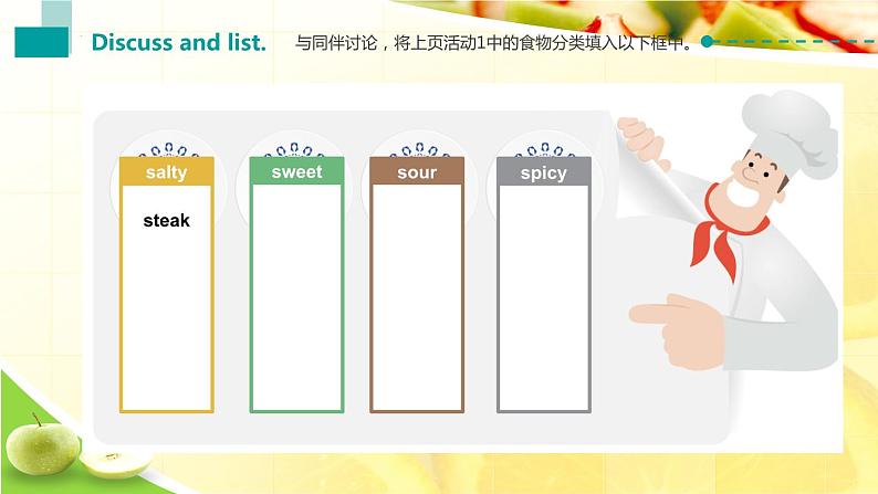 中职英语 高教版2021 基础模块1 同步备课 Unit 6 Food and Drinks 课件第7页