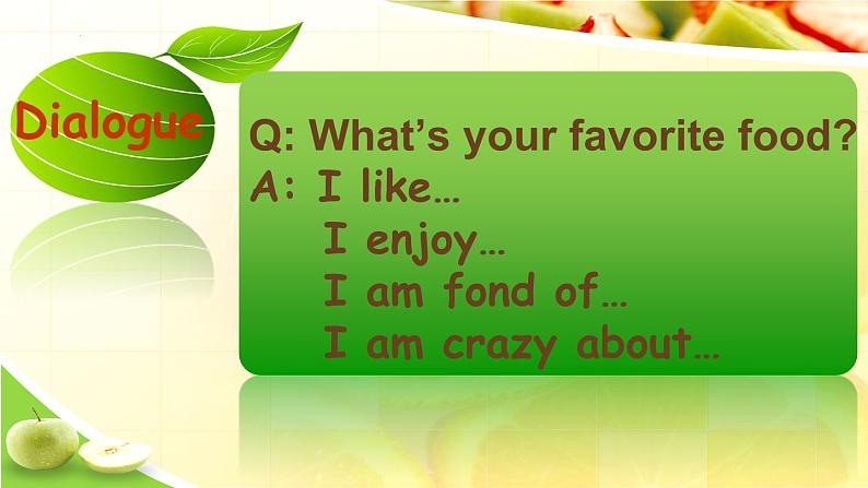 中职英语 高教版2021 基础模块1 同步备课 Unit 6 Food and Drinks 课件第8页