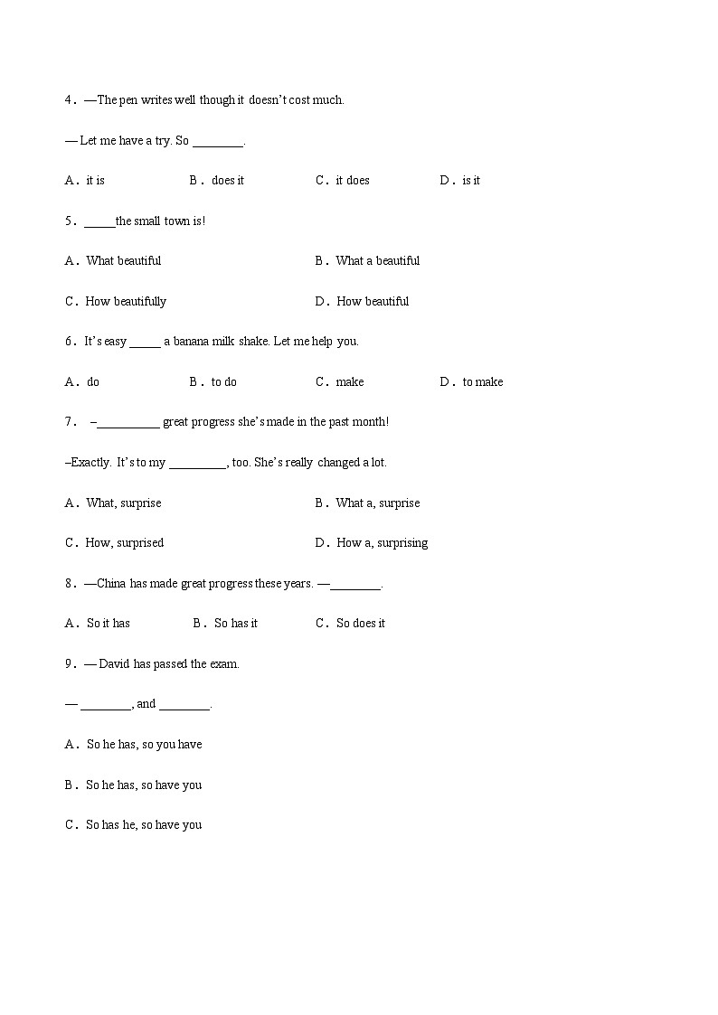 【单元测试】中职英语 高教版2021 基础模块2 Unit8+Green+Earth（B卷·能力提升）02