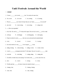 【讲练结合】中职英语 高教版2021基础模块3 Unit1 Festivals Around the World（练）