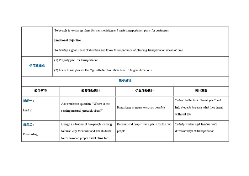 中职英语 高教版2021 基础模块1 Unit2 Transportation课件+教案+课时练（多课时）02