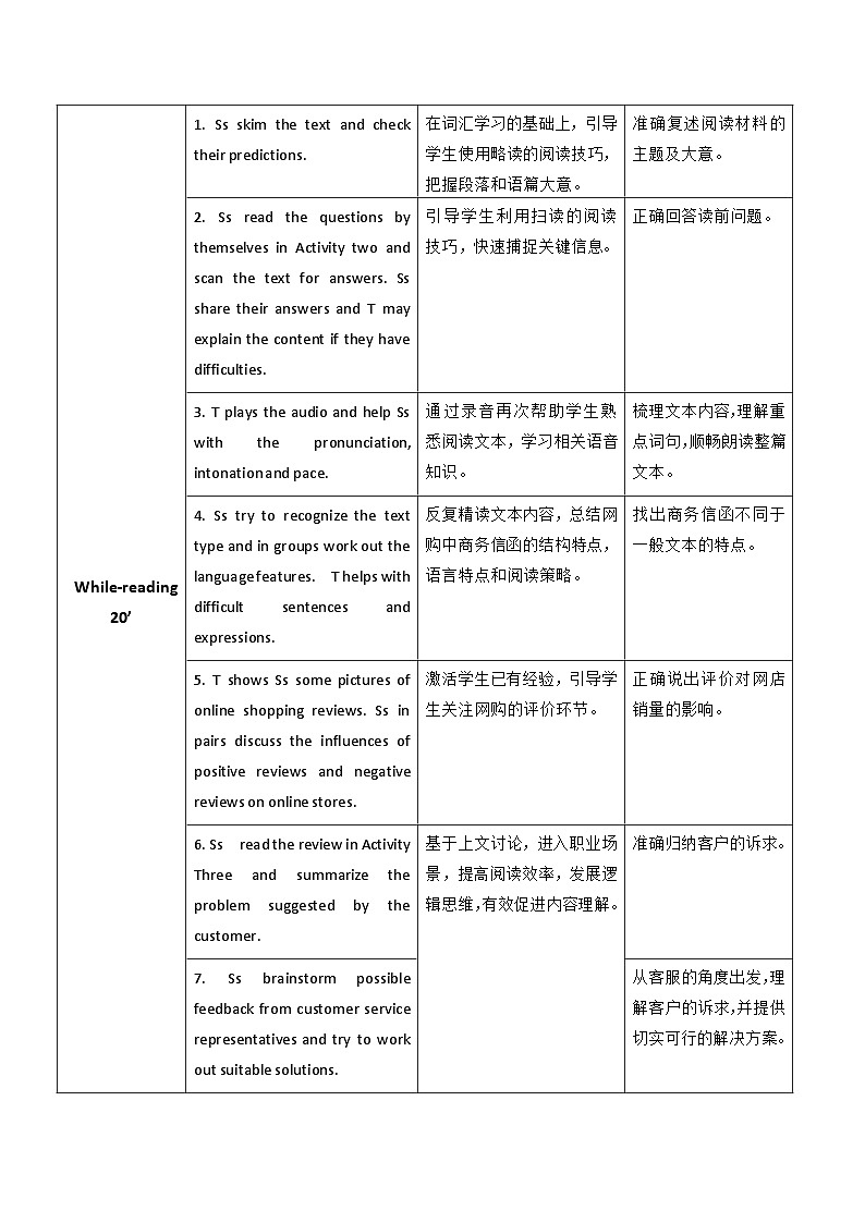 【教师必备】中职英语外研版2021职业模块（服务类）U8 教案02