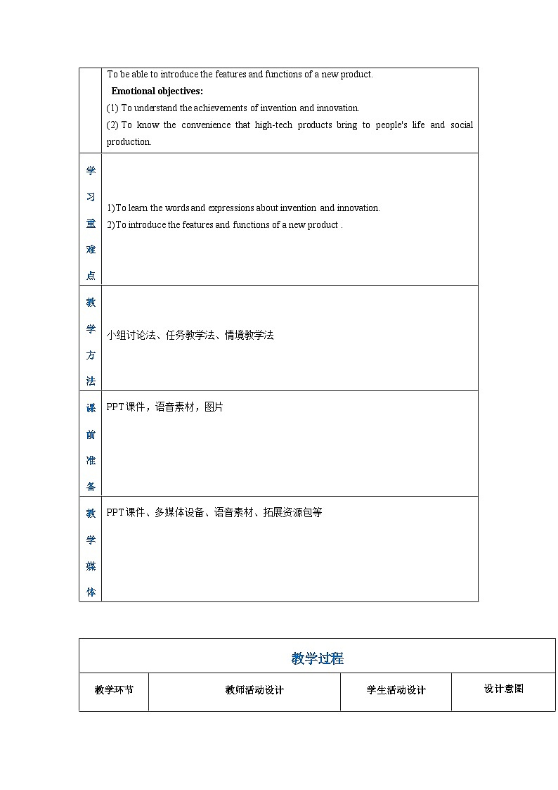 高一英语（高教版2021版基础模块2）Part 1-2 Unit 7 Invention and Innovation课件+教案02