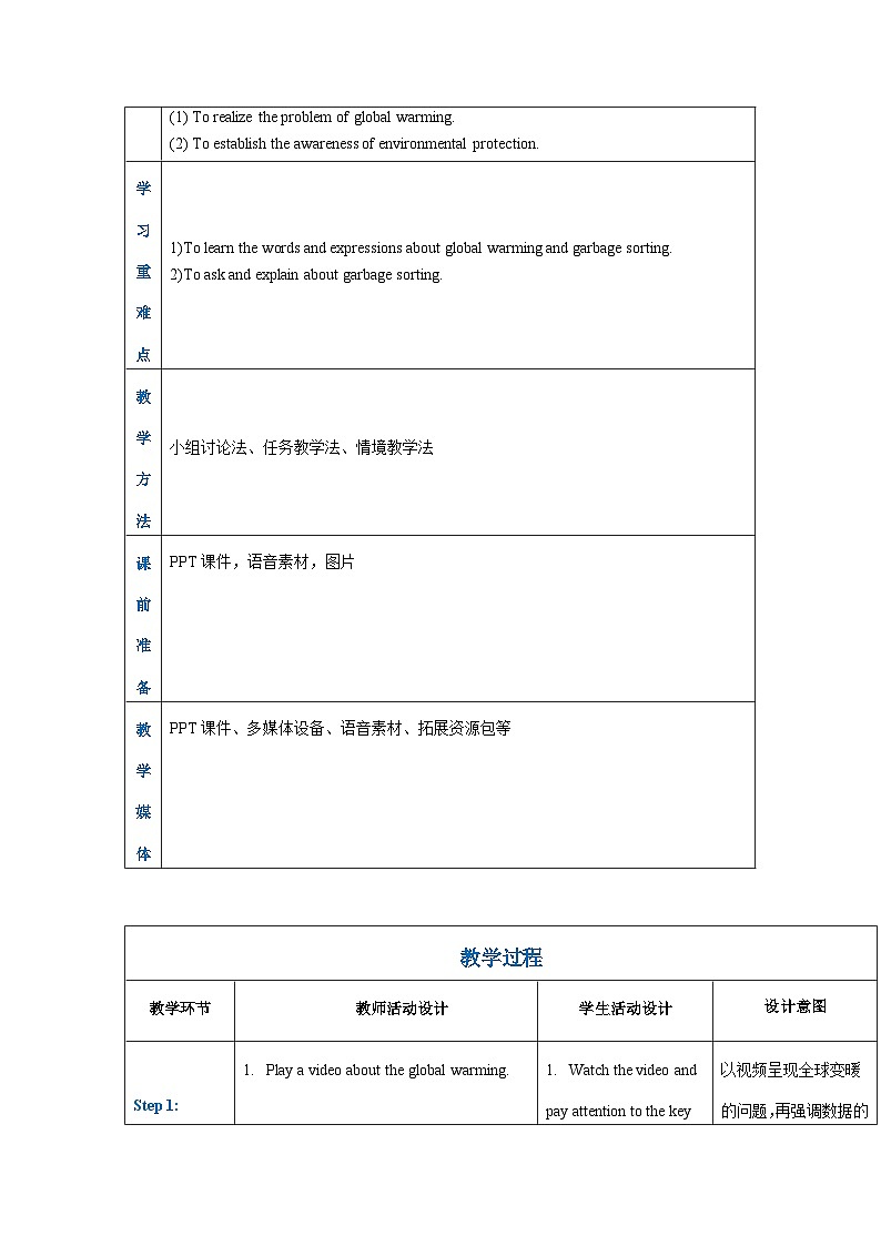 高一英语（高教版2021版基础模块2）Part 1-2 Unit 8 Green Earth课件+教案02