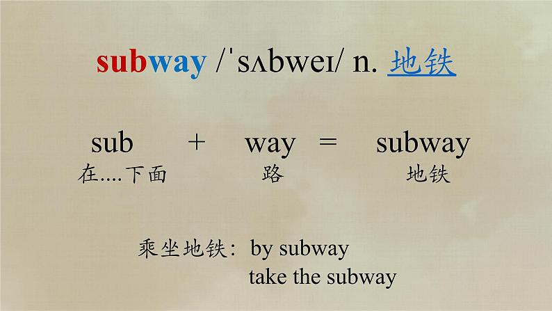 Unit 2 Transportation 单词讲解课件 高一上学期中职英语高教版（2021）基础模块104
