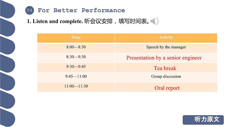 Unit 2 第4课时 For Better Performance【中职专用】（外研版2021·基础模块2）课件+教案+同步练习含答案06