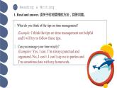 Unit 2 第2课时 Reading and Writing 1【中职专用】（外研版2021·基础模块2）课件+教案+同步练习含答案