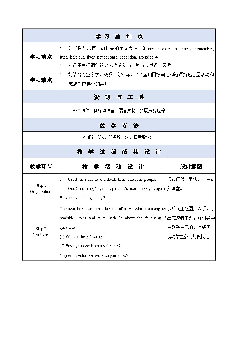 Unit 4 第1课时 Warming Up & Listening and Speaking【中职专用】（外研版2021·基础模块2）课件+教案+同步练习含答案02