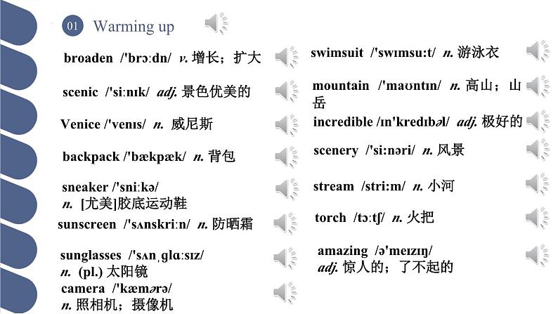 Unit 5 第1课时 Warming Up & Listening and Speaking【中职专用】（外研版2021基础模块2）课件+教案+同步练习含答案03