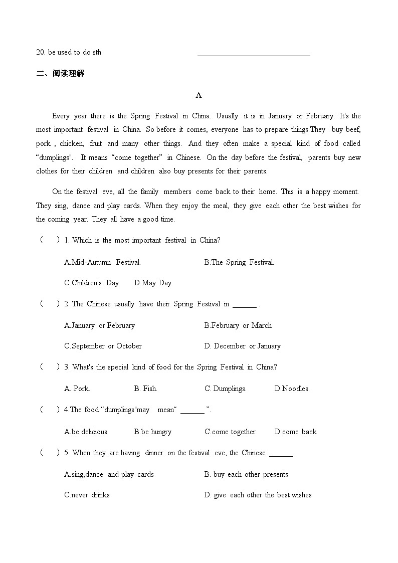 Unit 5 第3课时 Reading and Writing (2)【中职专用】（外研版2021基础模块2）课件+教案+同步练习含答案02