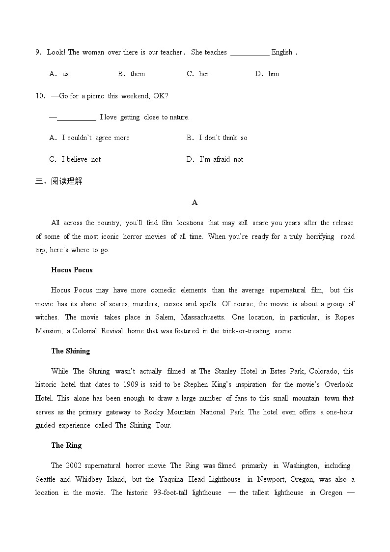 Unit 8 第3课时 Reading and Writing (2) 【中职专用】（外研版2021基础模块2）课件+教案+同步练习含答案03