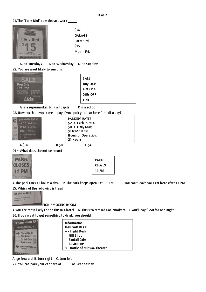 【期末试卷】中职英语外研版2021基础模块2期末试题02