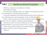 Unit 4 Workplace Safety  第2课时  Reading & Writing 高二英语（外研版2021职业模块工科类）课件+教案+同步练习含答案