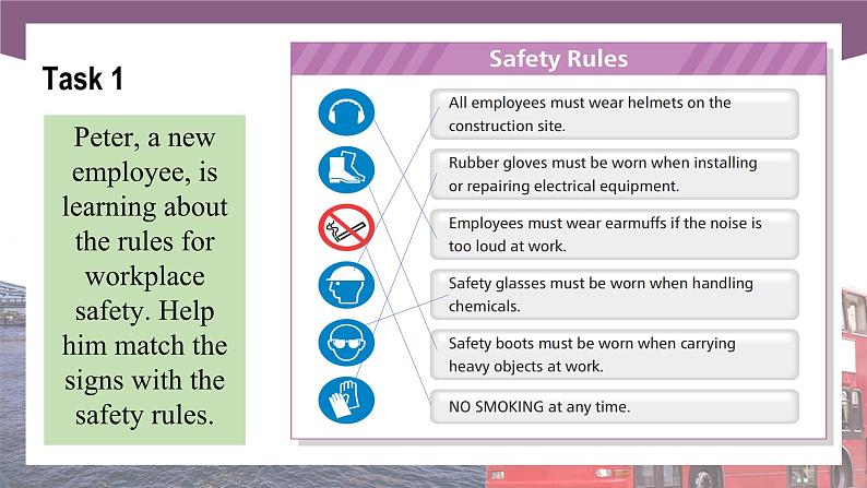 Unit 4 Workplace Safety  第3课时  Extended activities & Culture Corner  高二英语（外研版2021职业模块工科类）课件+教案+同步练习含答案03