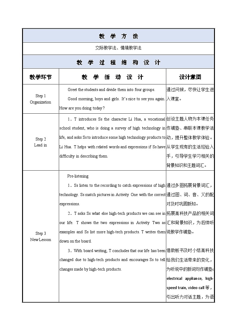 Unit 7 第1课时【中职专用】高二英语（外研版2021拓展模块） 课件+教案02