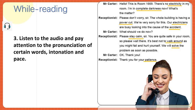 中职英语外研版2021职业模块（服务）Unit 5 Period 2《reading and writing》课件06