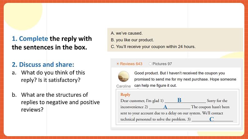 中职英语外研版2021职业模块（服务）Unit 8 Period 2《reading and writing》课件08