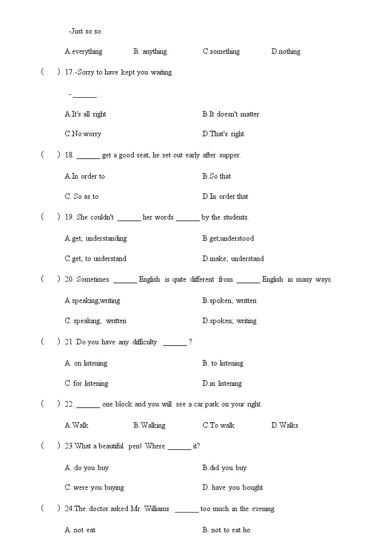 中职英语外研版（2021）基础模块2 Unit 3 第5课时 For Better Performance & Around the World 同步练习（解析卷）第3页