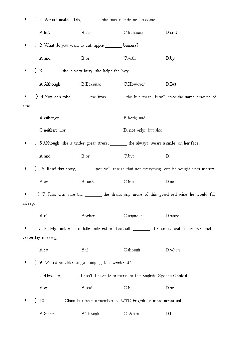 中职英语外研版（2021）基础模块2 Unit 4 第4课时 For Better Performance 同步练习（原卷）第2页