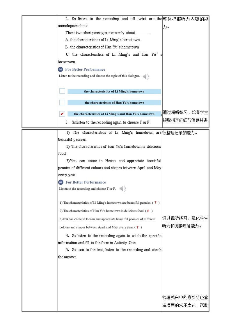 中职英语外研版（2021）基础模块2 Unit 5 第4课时 For Better Performance 教案第3页
