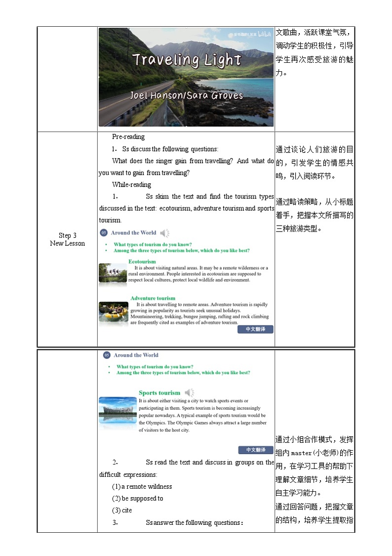 中职英语外研版（2021）基础模块2 Unit 5 第5课时 For Better Performance & Around the World 教案第2页