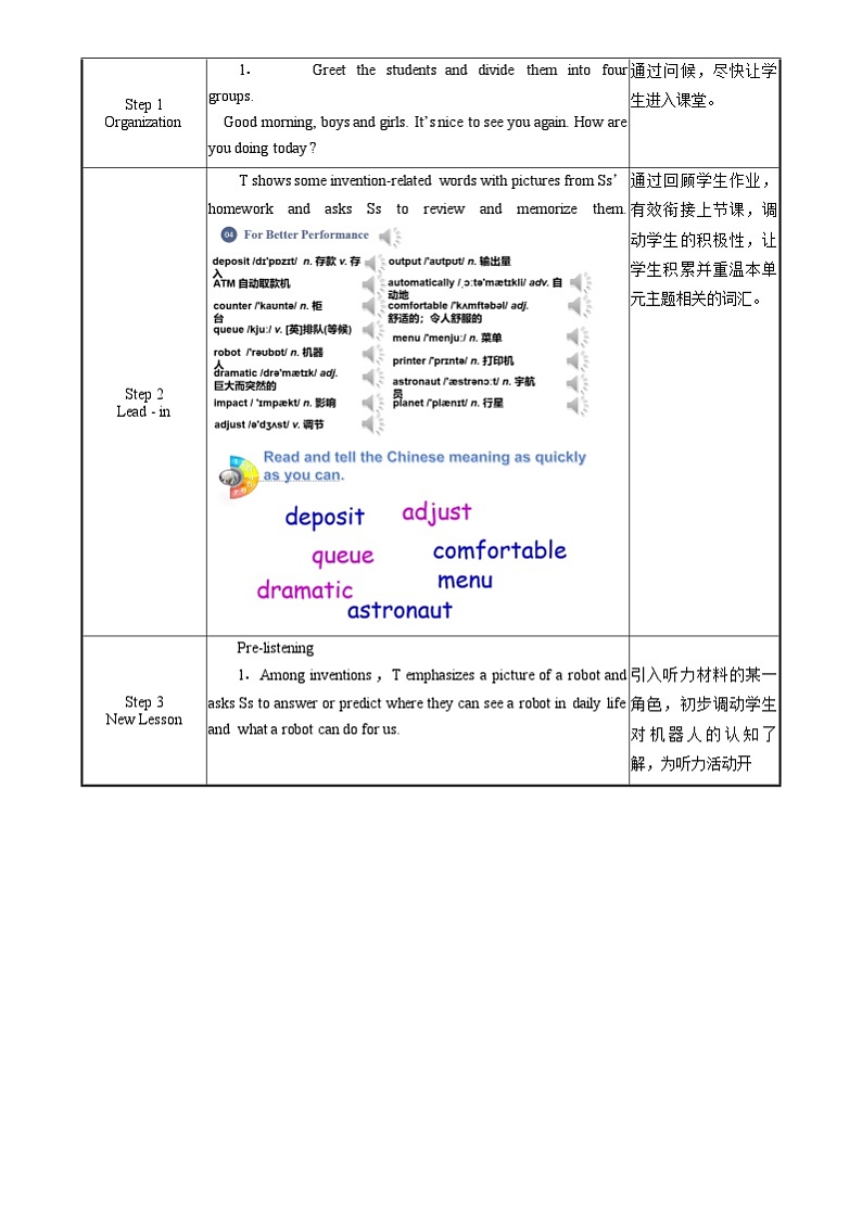 中职英语外研版（2021）基础模块2 Unit 7 第4课时 For Better Performance 教案第2页