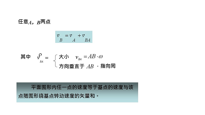 理论力学课件16.2 求平面图形各点速度的基点法第3页