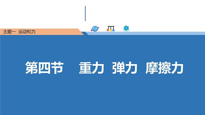 中职物理 （高教版电工电子类）同步备课 第四节  重力 弹力 摩擦力（课件）01