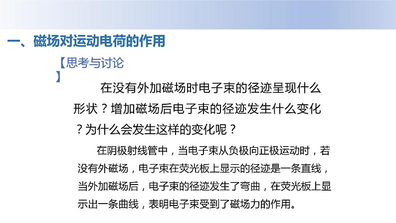 中职物理 （高教版电工电子类）同步备课 第四节  磁场对运动电荷的作用(课件)06