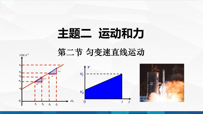 中职物理 高教版 机械建筑类 同步备课 第二节 匀变速直线运动（课件）第1页