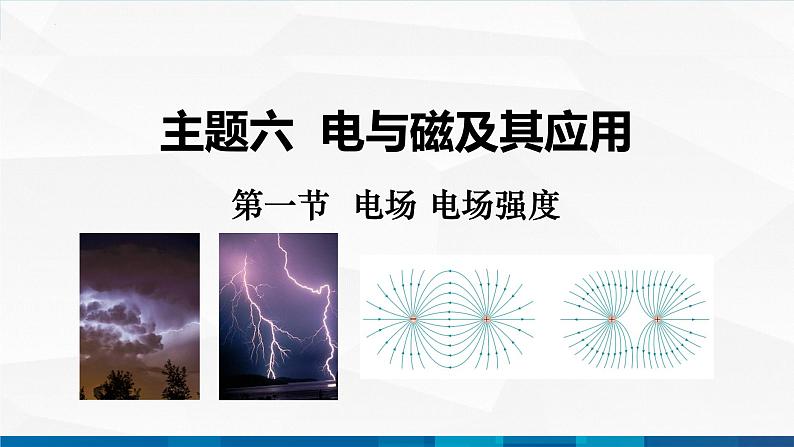 中职物理 高教版 机械建筑类 同步备课 第一节  电场  电场强度（课件）01