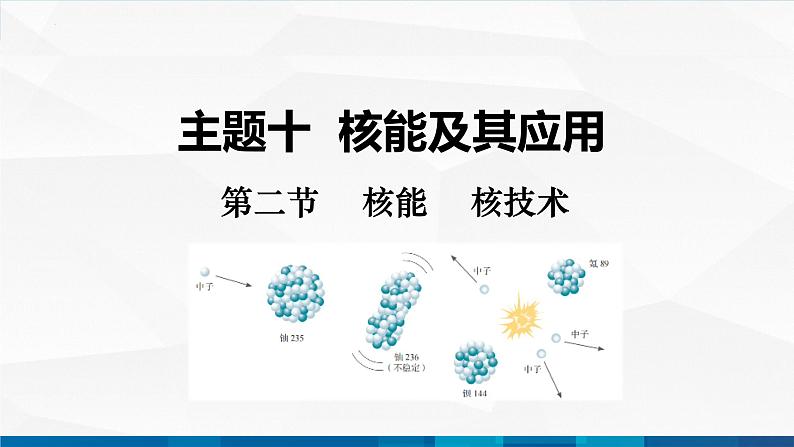 中职物理 高教版 机械建筑类 同步备课 第二节  核能 核技术（课件）第1页