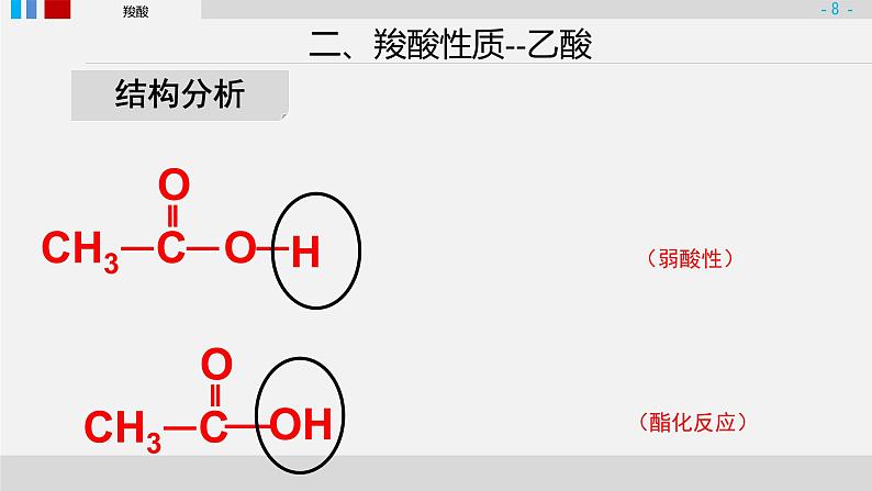 羧酸衍生物第一课时羧酸课件PPT第8页