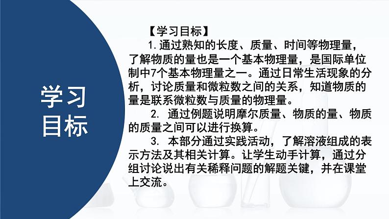 中职化学 高教版2021 农林牧渔类 同步课堂 主题一 第三节 物质的量（课件）02