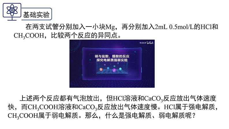 中职化学 高教版2021 农林牧渔类 同步课堂 主题三 第一讲 弱电解质的解离平衡（课件）第5页