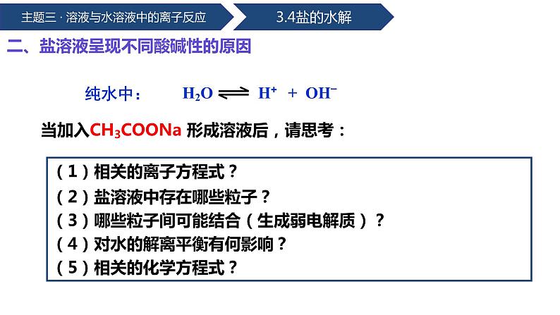 中职化学 高教版2021 农林牧渔类 同步课堂 主题三 第四节  盐的水解（课件）08