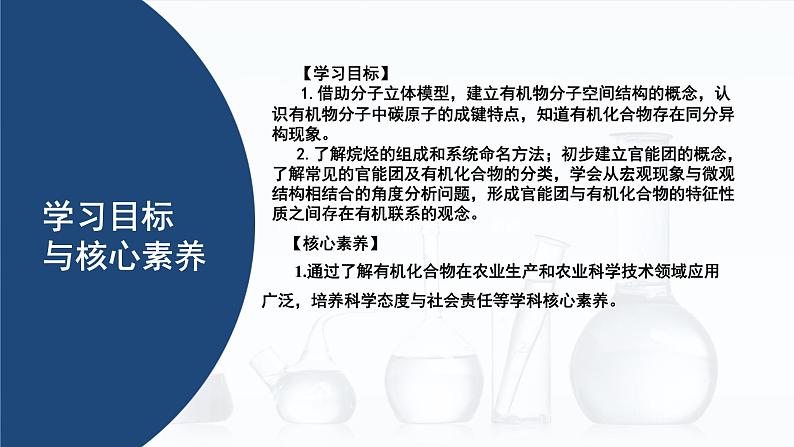 中职化学 高教版2021 农林牧渔类 同步课堂 主题五 第一节 有机化合物的特点和分类（课件）02