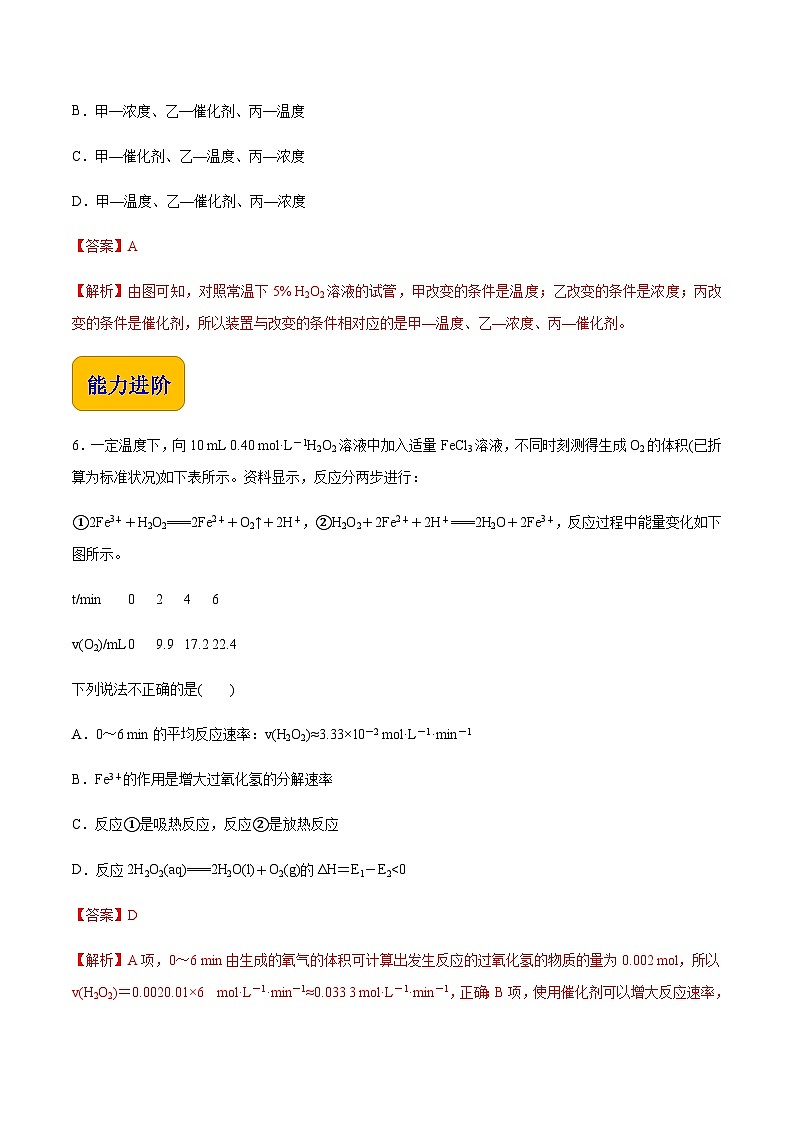 主题二 第二节 化学反应速率【中职专用】高中化学（高教版2021加工制造类）课件+同步练习含解析卷03