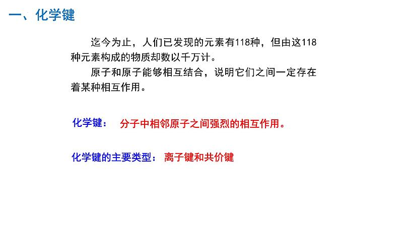 主题一 第三节 化学键【中职专用】高中化学（高教版2021加工制造类）  课件+同步练习含解析卷04