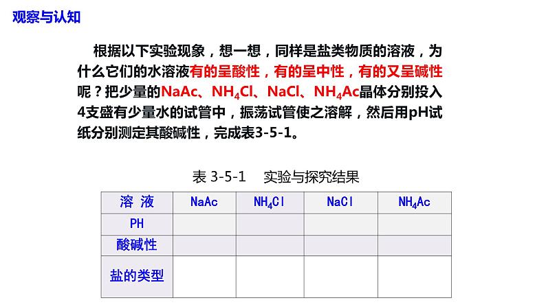 主题三 第五节 盐类的水解【中职专用】高中化学（高教版2021加工制造类）  课件+同步练习含解析卷06