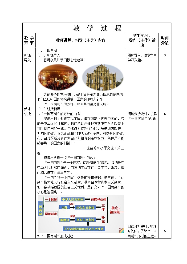 第26课 改革开放以来的建设成就教学设计-高教版中职高一中国历史全一册02