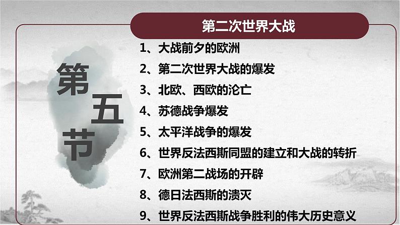 【中职专用】《世界历史》（人教版全一册） 世界现代史第一章第五节  第二次世界大战（课件）04