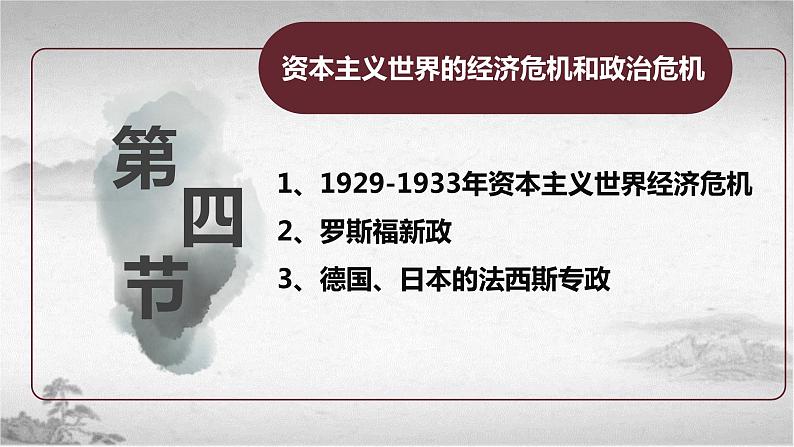 【中职专用】《世界历史》（人教版全一册） 世界现代史第一章第四节  资本主义世界的经济危机和政治危机（课件）04