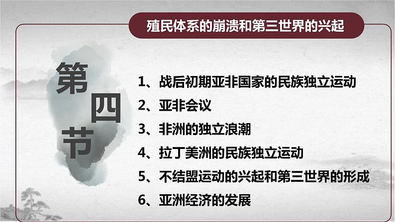 【中职专用】《世界历史》（人教版全一册） 世界现代史第三章第四、五节  殖民体系的崩溃和第三世界的兴起；东欧剧变、苏联解体和世界局势的变化（课件）04