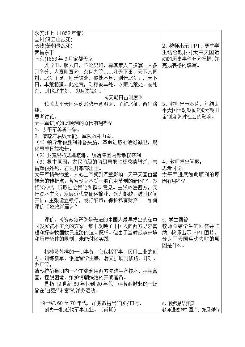 【2023部编高教版】中职历史 基础模块 中国历史 第十六课 探索国家出路与挽救民族危亡的努力 （教案）02