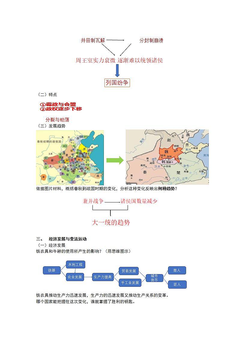 【中职专用】统编版中国历史第2课《 春秋战国的历史巨变》课件+教案02