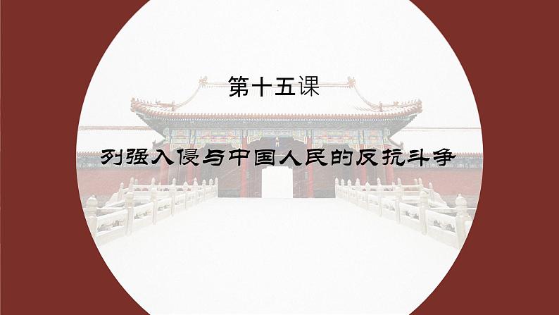 部编高教版2023 中职历史 第15课 《列强入侵与中国人民的反抗斗争》课件＋教案01