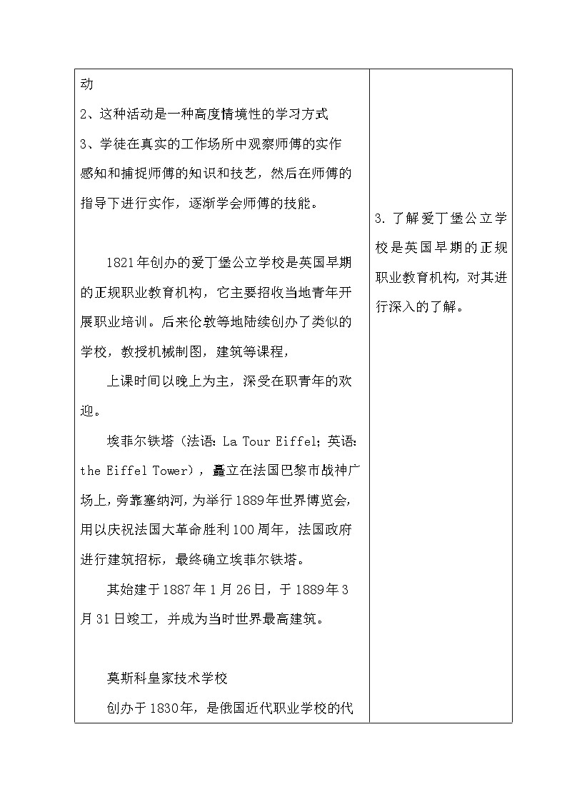 中职高教版（2023）世界历史全一册第11课 近代职业教育的兴起和发展 教案02