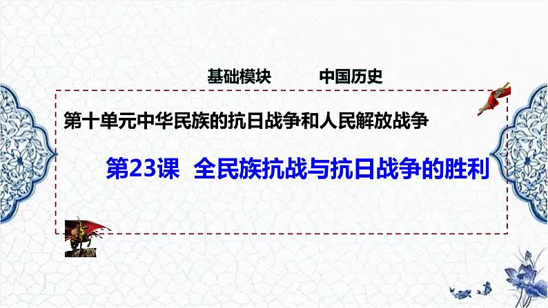 第23课 全民族抗战与抗日战争的胜利（精品课件）-【中职专用】《中国历史》创新课堂同步优质教学课件（高教版2023·基础模块）01