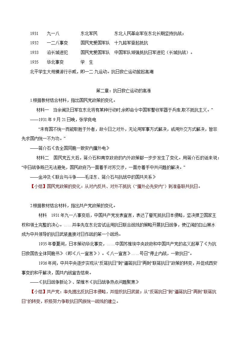 第22课 从局部抗战到全国抗战（教学设计）-【中职专用】《中国历史》魅力课堂教学三件套（高教版2023•基础模块）第2页